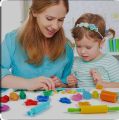 Kids modeling clay with tools perfect play dough for kids creativity. 