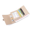Purse women's new Japanese and South Korea small fresh PU simple fashion ladies short wallet multi-card niche teenage female stu. 