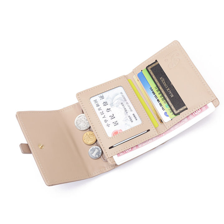 Purse%20women's%20new%20Japanese%20and%20South%20Korea%20small%20fresh%20PU%20simple%20fashion%20ladies%20short%20wallet%20multi-card%20niche%20teenage%20female%20stu%20-%20Image%206