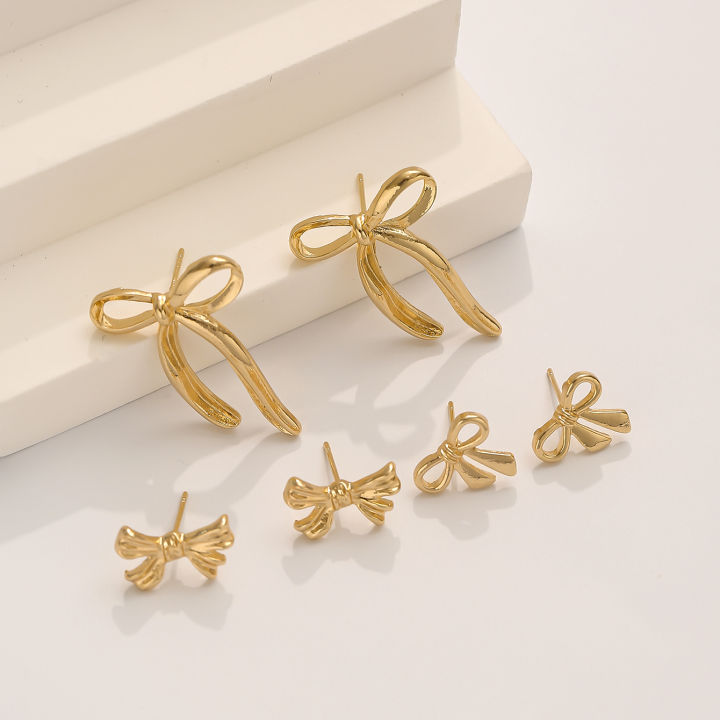 Elegant%20Bow%20Stud%20Earrings%20Exquisite%20Versatile%20Daily%20Wear%20Earring%20Set%20Women's%20Daily%20Dating%20Party%20Weddings%20Wear%20Jewelry%20-%20Image%205
