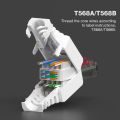 ZoeRax 2pcs Tool Free RJ45 CAT6 Connector Ethernet Termination Plugs, 23AWG to 26AWG Cable Internet Plug Installation Toolless.