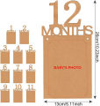 Baby First Birthday Banner, kraft paper Growth Record 1-12 Month Photo Props Baby Boy Girl Party Decoration Supplies.