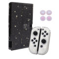 Transparent Protective TPU+PC Glitterry Cases for  Switch Oled Console Video Gamepad Cover Skin Accessories. 