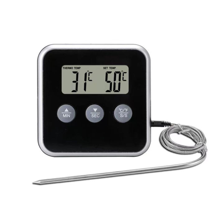 Digital Food Thermometer Probe BBQ Meat Water Oil Cooking Temperature ...