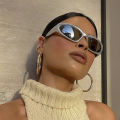 Popular Women's Sunglasses Punk Sunglasses Unique Oval Sun Glasses Men Goggle Shades Mirror Colorful Y2K Eyewear.