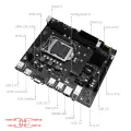 MACHINIST H61 Motherboard LGA 1155 DDR3 RAM Compatible With Intel Core CPUs 2nd And 3rd Generations Supports M.2 NVME SDD. 