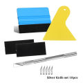Car Window Tint Tools Kit Professional Vinyl Wrap Tool Plastic Vinyl Spatulas Car Glass Protective Film Installation Set 1-17PCS. 