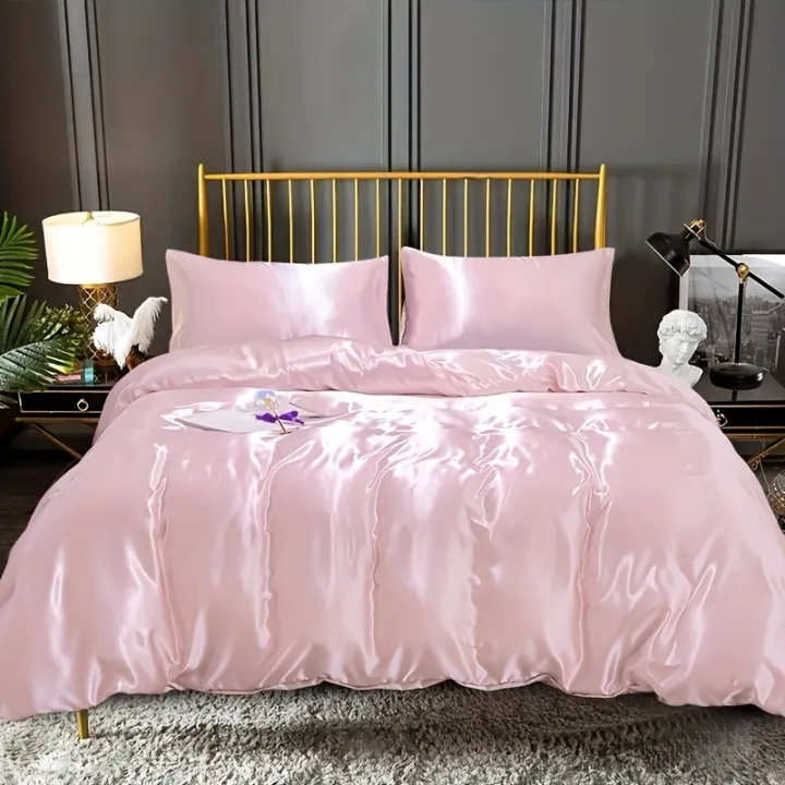 3pcs%20Satin%20Duvet%20Cover%20Set%20Bedding%20Sets%20Queen%20Black%20%20Series%20Luxury%20Rich%20Silk%20Silky%20Soft%20Solid%20%20%20%20Honeymoon%20Wrinkle%20Free%20-%20Image%207