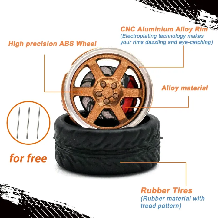 Kicarmod%201/64%20Model%20Car%20ABS%20Wheels%20with%20%20Tire%20Brake%20Disc%20Metal%20Rims%20Diameter%2010mm%20Refitting%20Parts%20For%20Model%20Car%20-%20Image%202