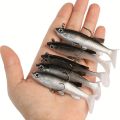 5pcs/Lot Jig Hook Silicone Soft Bait Set Swimbait 8cm 12.5g Fishing Wobblers Artificial Baits for Pike Bass Lure Tackle.