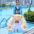 U-shaped Inflatable Air Mattress Mesh Floating Lounge Chair Outdoor Water Sports Inflatable Mattress with Cup Holder Summer ﻿. 
