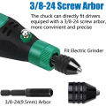 0.3mm-8.0mm Mini Keyless Chuck Electric Drill Bits Collet Converter Extension Screwdriver Chucks Adapter Fixture 1/4" Hex Shank. 