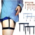 1Pair Elastic Mens Shirt Stays Striped Suspenders Straps Anti-skid Belt Garters Nylon Adjustable Shirt Holders For Male. 