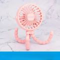 USB Handheld Folding Fan,Outdoor Baby Stroller Handheld Fan, Summer Mute Small Multifunctional Octopus Mini Fan.