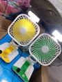 Rechargeable Table Fan with LED Lightning အားသွင်းပန်ကာ​​ . 