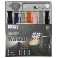 Ultra 2 Smart Watch 7 Straps Edition – Bluetooth Calling, Fitness & Health Tracker, Waterproof, HD Display – Multi-Color Straps. 