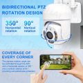 1pc Teruhal 1080P HD Outdoor Wireless Security Camera - 360 Panoramic WiFi Cam with Night Vision, Color in Day/Night, App Remote Monitoring, Waterproof PTZ, AI Human Detection, Two-Way Voice Intercom, USB Powered for Home and Business Surveillance with Re. 