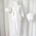 Japanese Traditional Kimono Juban Women White Yukata Kimono Bottom Lining With Belt Haori Intimate Kimono Inner Wear Underwear.