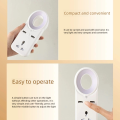 New LED Night Light Smart Remote Control Night Sensor Round Plug in With USB Bedroom Home Night Lamp. 