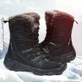 New Winter Men Snow Boots Platform Plush Comfortable Ankle Boots Waterproof Anti-Slip Warm Desert Boots Hiking Shoes High Top. 