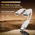 2 IN 1 USB C Splitter to Dual Type-C Headphone Jack Audio Adapter PD 100W Fast Charger for Samsung iPhone 15/16 Huawei Xiaomi. 
