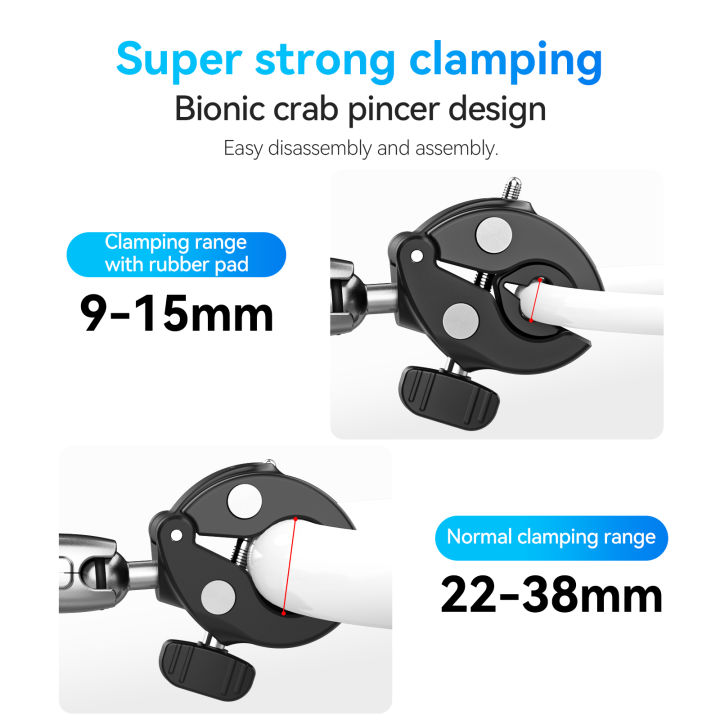 TELESIN%20Motorcycle%20Bike%20Monopod%20Bicycle%20Handlebar%20Panoramic%20Mount%20Invisible%20Selfie%20Stick%20Bracket%20for%20GoPro%20Hero%20DJI%20Insta360%20-%20Image%205