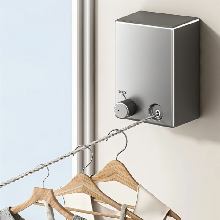 Clothes Line Machine Retractable Clothesline Stainless Seel Pull-Out Clothes-Drying Machine ...