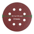 8Holes 5inch 20pcs Grit Round Sand Round Paper Sandpaper Sanding Disc Sander Assorted 40/60/80/100/240/320//800/1000 Sandpapers. 