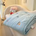2025 New Embroidered, washed cotton, summer quilt, air-conditioned, skin friendly, breathable, machine washable bedding. 