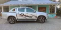 Car stickers, pickup truck stickers, clone sticker, Fishbone D3 Mitsubishi-Triton logo, Triton logo or other models (1 set 2 sides) Thai factory Grade A. 