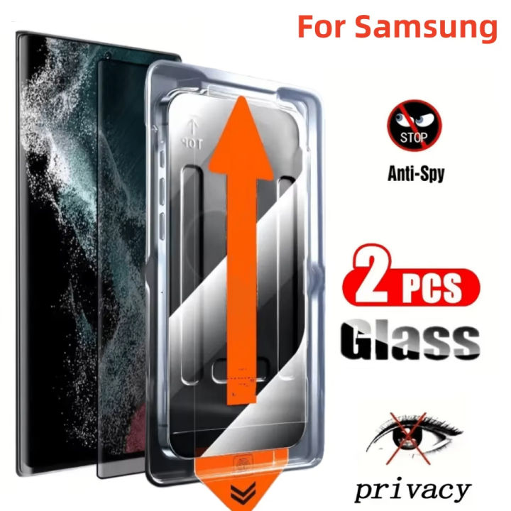 2PCS Privacy Screen Protector for Samsung S25 Ultra S24 S25 Plus S22 S23 Plus FE S24 Ultra S25+ Anti-spy Tempered Glass Cover