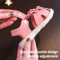 Toddler Girls Sandals,Toddler Kids Sandals Stylish Comfortable Toddler Baby Girls Bow Open Toe Sandals Soft Sole Princess Shoes Sandals Pink 3-4 Years. 