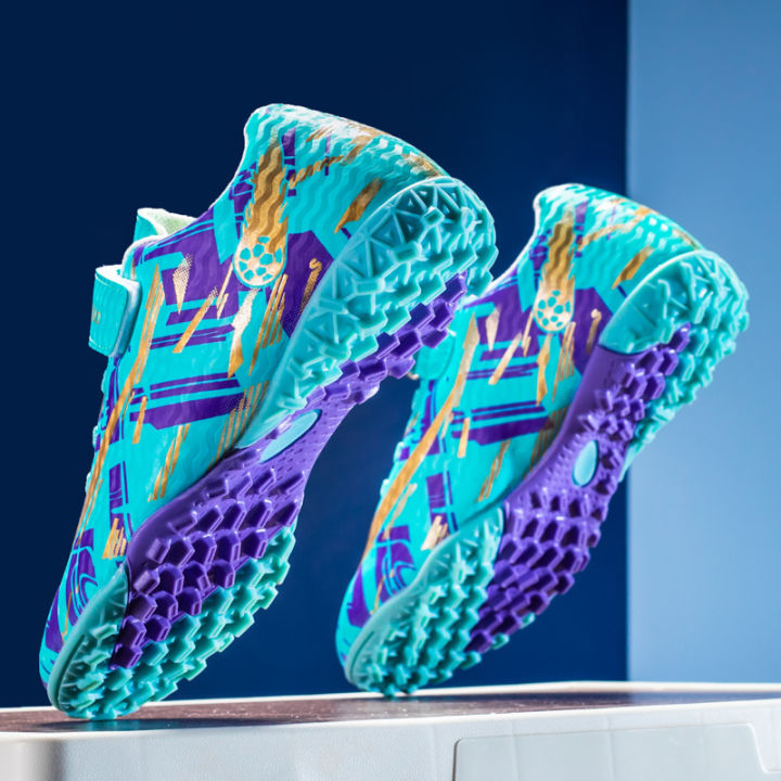 Childrens Soccer Shoes for Boy Indoor Turf Training Outdoor Sports Fast