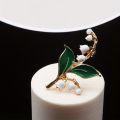 Fashionable Pastoral Lily of The Valley Lily Brooch.