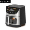 Sokany Healthy Air Fryer (SK-10067) 9.5L Large Size Digital Touch Air Fryer With Viewing Window And 12 Preset Menus, 2400W. 