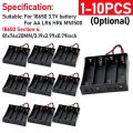 10-1pcs 1 2 3 4 Slot Plastic 18650 Battery Holder with Wire Lead Black 18650 Battery Storage Box Case for 18650 3.7V Battery. 