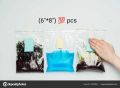 Zipper poly bag/ziplock poly Bag /Food Grade lock bag (6"*8")100pcs. 