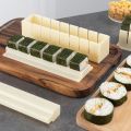 3pcs/set Sushi Maker Equipment Kit Plastic Kimbap Sushi Rolls Mold Round Square Heart-shaped Sushi Making Tools Cake Roll Mold. 