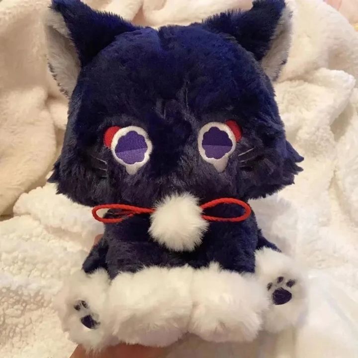 23cm Anime Genshin Impact Scaramouche Cat Cute Plush Doll Wanderer Pet Cosplay Stuffed Pillow Toy Birthday