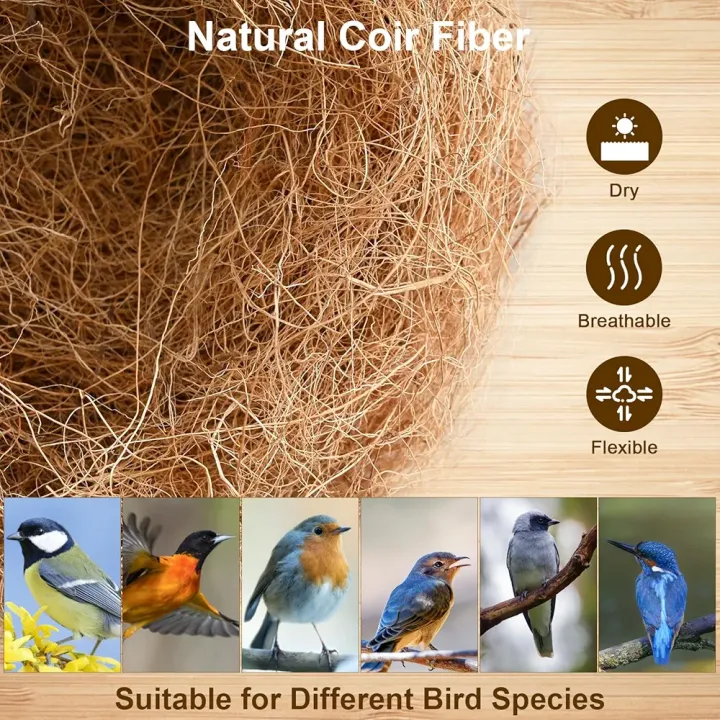 Natural%20Coconut%20Fiber%20Bird%20Nesting%20Material%20Your%20Bird's%20Paradise:%20A%20Coconut%20Fiber%20Nest%20Soft,%20Warm,%20and%20Natural:%20Coconut%20Fiber%20for%20Birds%20Zebra%20finches,%20Gouldian%20finches,%20Star%20finches,%20Owl%20finches,%20and%20other%20small%20finch%20species.Lovebirds,%20budgies,%20and%20othe%20-%20Image%205