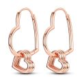 2024 New Sterling Silver S925 Multicolor Multi-Ring Heart-Shaped Earrings Simple Fine Jewelry Women Girls Fashion Party Gift. 