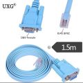 9-Pin DB9 Serial RS232 Port to RJ45 Cat5 Ethernet LAN Rollover Console Cable Switch Line,Blue. 