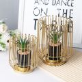 Luxury Metal Cage With Artificial Plant pack Of 2. 