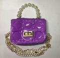 Mini Jelly Tote Bag for Women and Kids with Shoulder Chain and Hard Shell Design. 