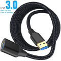 Nylon USB Extension Cable USB 3.0 Extension Cable Male To Female Cable High Data Transfer Rate Compatible With Webcam & Printer. 