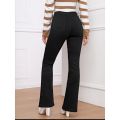 Ladies Black Soft Flare Jeans. 