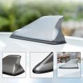 Universal Carbon Fiber Look Car Roof Top Mount Shark Fin Aerial Antenna Toppers Auto Radio AM FM Antenna Signal Amplifier. 