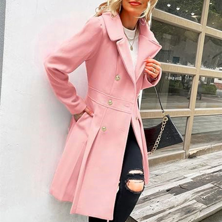 Winter%20Woolen%20Women's%20Trench%20Coat%20Skirt%20Double%20Breasted%20Flip%20Lapel%20Lined%20Women's%20Jacket%20Warm%20Street%20Outerwears%20Women's%20Clothing%20-%20Image%203