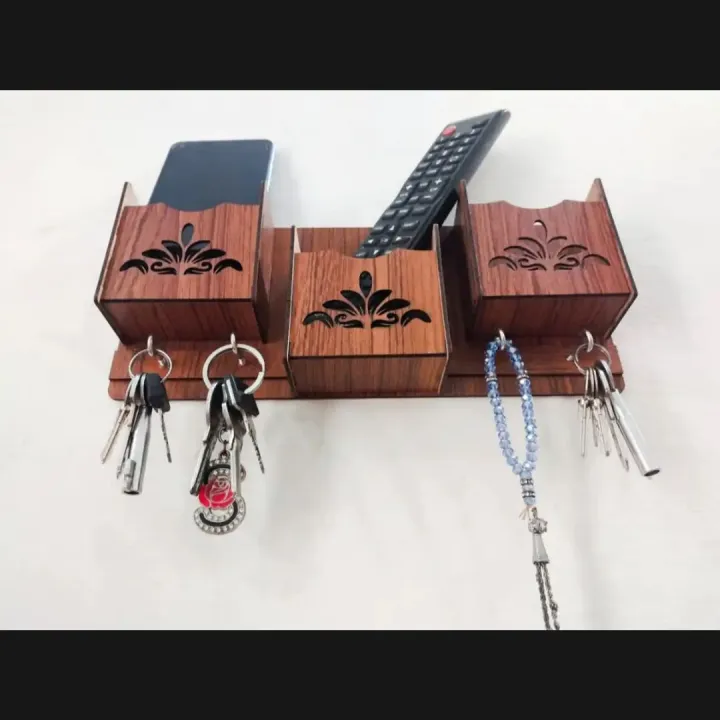 Wooden%20Wall-Mounted%20Key%20Holder%20and%20Mobile%20Stand%20Universal%20Organizer%2012x5%20Inches%20-%20Image%204