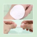 100pcs soft and breathable circular makeup remover pads, double-sided pearl textured cotton pads, used for daily facial cleaning. 